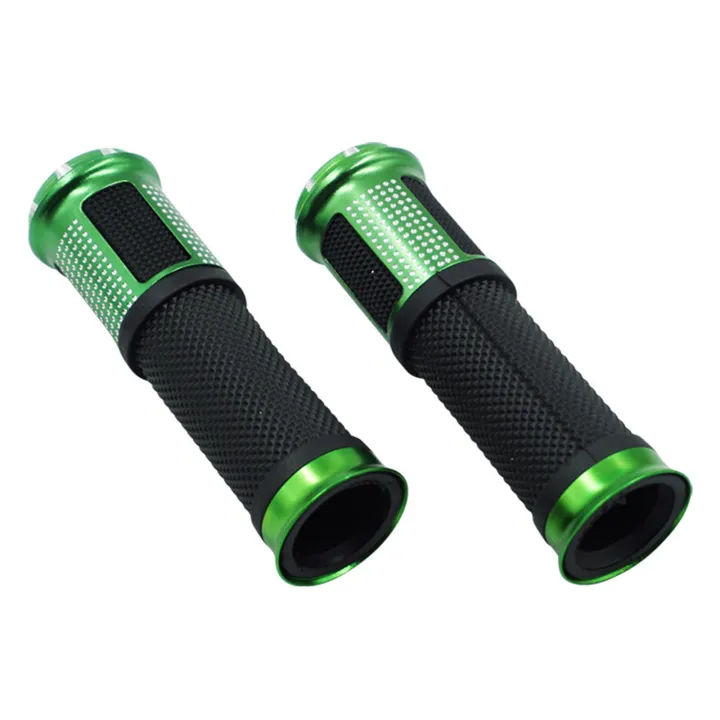 LI%201%20Pair%20Motorcycle%20Hand%20Grips%20CNC%20Aluminum%20Soft%20Rubber%20Handlebar%20Grips%20Throttle%20Universal%207/8"%20Left%20Grip%201"%20Right%20Grip%20-%20Image%207