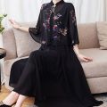 Summer Chiffon Printed Shawl Retro Style Sleeveless Cape Coat Women's Skirt Outer Wear Cardigan Sun Protection Clothing.