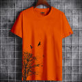 Gach o Pakhi T-SHIRT FOR MEN tree design Trendy  t- shirt ash colour. 