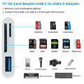 Type C Card Reader USB C Adapter Flash Drive 3 in 1 TF SD Memory CardReaders OTG Writer for iPad Huawei Macbook iPhone 15 Xiaomi. 