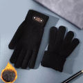 Women Men Warm Winter Touch Screen Gloves Stretch Classical Knit Mittens Wool Full Finger Outdoor Cycling Driving Gloves. 