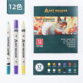 12/24/36 Double-Ended Acrylic Marker Waterproof Quick-Drying Soft-Head Hard-Head Marker Set Artist Student Pro Watercolor Pen. 