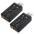 2X 7.1 Channel USB External Sound Card Audio Adapter. 