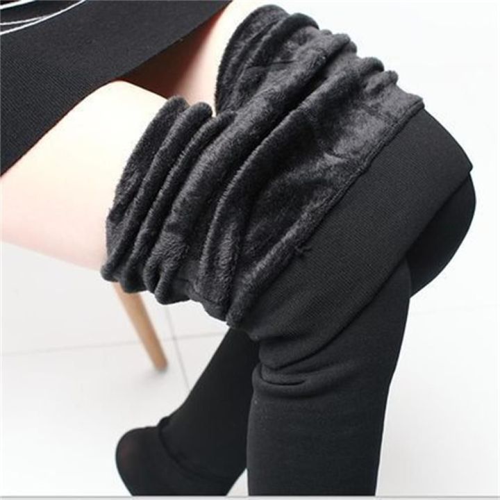 Breathable Winter Autumn Fleece Leggings Warm Thicken Skinny Leggings Slim Fitting Leggings Ankle Legging Stretchy Velvet Thicken Warm Pants Sports Yoga