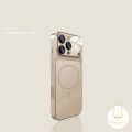 Luxury Matte Frosted Glass Magnetic Protective Cover Compatible For iPhone 17 Pro Max Air 16 17 14 15 13 Pro Max 16 15 Pro Luxury Shockproof Gold Orange Black Phone Case. 