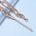 Retro Multi-layer Geometric Lock-Shaped Love Necklace European and American Punk Exaggerated Thick Chain Hip-Hop Pendant Necklace for Women Ladies.