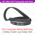2GT-300-6 GT2 Timing Belt 300mm Width 6mm Synchronous Endless Closed Loop Rubber Belt 150 Teeth For 3D Printer CNC Machine Parts 300-2GT-6. 