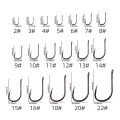 20pcs/50pcs Circle Carp Eyed Fishing Hook 2-22# High Carbon Steel Fishhook With Ring Fishing Tackle Accessories. 