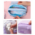 (New) cute cat depreion double-layer pencil bag portable girl kawaii tationery. 