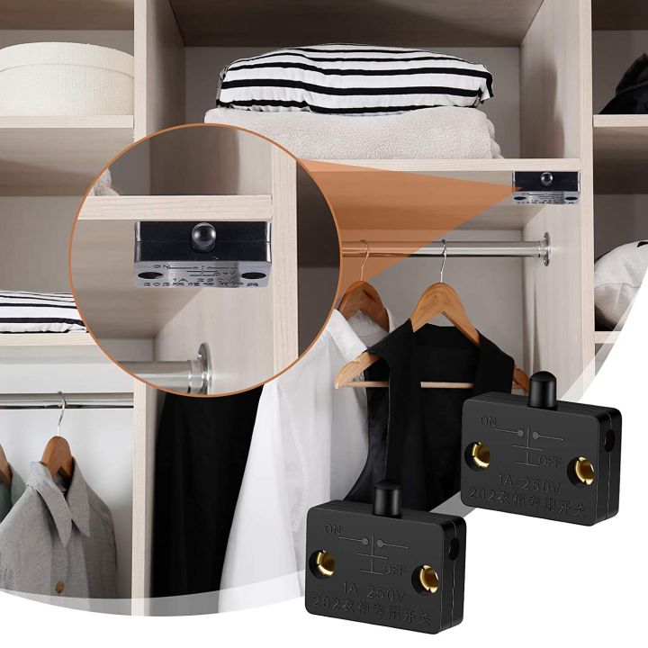 ZOROOM%208%20Pieces%20Cabinet%20Lamp%20Switch%20Automatic%20Door%20Switch%20Contact%20Switch%20for%20Wardrobe%20Applicable%20to%2012V%2024V%20110V(White)%20-%20Image%205