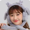 Plush Warm Earmuffs Cute Bunny Ears Headband Warm Tool Cold-proof Airbag Ear Bags Funny Toy Plush Earmuffs Girl. 