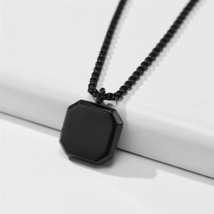 Stainless%20steel%20Black%20%20Square%20Pendant%20Necklace%20Chain%20For%20Men%20-%20Image%206