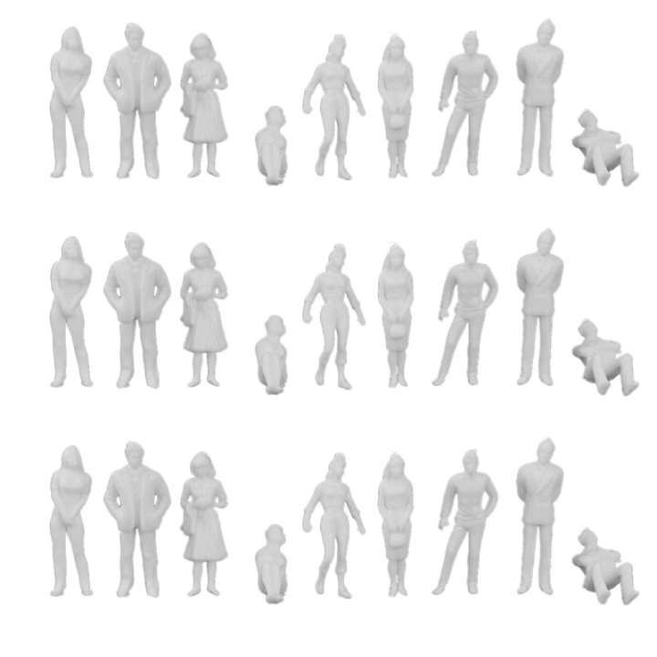 1:50 White Figures Architectural Model Human Scale HO Model Plastic ...