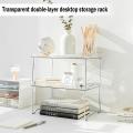 Transparent Foldable Storage Rack Kitchen Rack Cabinet Space Saving Organizer Decor Stand Holders Stackable Shelving Wardro O9V3.
