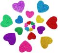 Glitter Foam LOVE/HEART Self-Adhesive - Ideal for Arts & Crafts Projects.