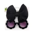 Baby Sunglasses with Hair Band Set Girls Kids Children Cute Cool Toy Shade Glasses Bows Headband for 0-3 Years Hair Accessories. 