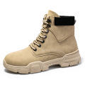 2022 Spring and Autumn Martin Boots, Men's Boots, High-top Leather Boots, British Trend, Desert Boots, Sports Platform Casual Cargo Boots. 