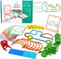 Wooden Creative Sticks And Rings Puzzle Intelligence Game Montessori Early Childhood Educational Toys For Children 3 Year Old. 