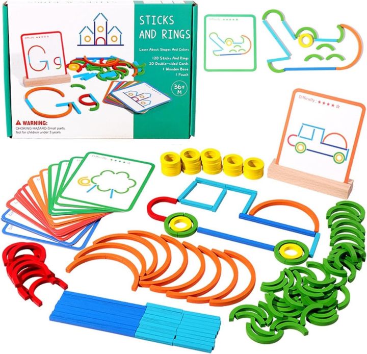 Wooden%20Creative%20Sticks%20And%20Rings%20Puzzle%20Intelligence%20Game%20Montessori%20Early%20Childhood%20Educational%20Toys%20For%20Children%203%20Year%20Old%20-%20Image%204