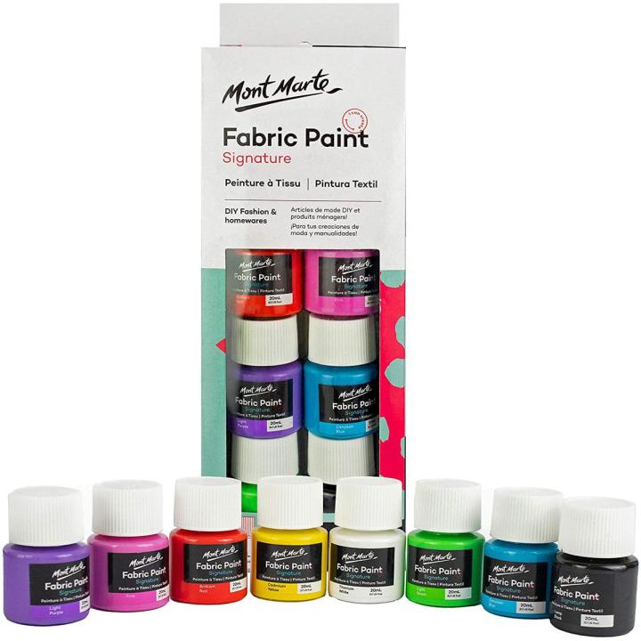 Mont Marte Fabric Paint Set 8pce x 20ml