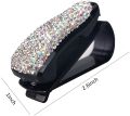 Crystal Rhinestone Glasses Clip for Car Sun Visor Mount Sunglasses Clip Holder Fastener Auto Car Interior Decoration Accessories. 