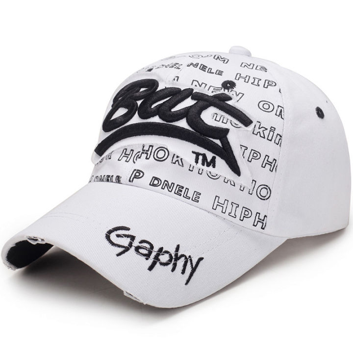 【LuckyBabyFans Store】2019 New Washed Broken Hole BAT Cap Outdoor Baseball Caps For Men Women Snapback Caps Sun Bone Garros