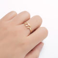 Elegant Non Tarnish Silver 18K Gold Plated 111-999 Woman Stainless Steel Adjustable Angel Number Rings Jewelry.