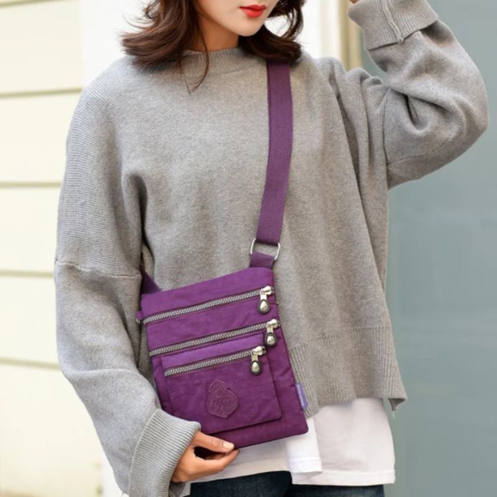 New%20women's%20shoulder%20bag%20nylon%20ultra%20light%20multi-layer%20large%20capacity%20Messenger%20bag%202023%20casual%20tablet%20bag%20travel%20bag%20-%20Image%203