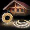 LED Strip Light Solar Powered Tape 3/4/5M Outdoor RGB Flexible Lighting Ribbon Tape Waterproof LED Strip Backlight Garden Decor--White color--2 M. 