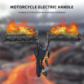 Motorcycle Hand Heated Grips 22mm Hand Heated Grips ATV Warmers Molded Grips Black Adjustable Temperature Heated Grip Handle.