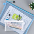 Pure Color Mesh Pencil Case Transparent Mesh Document Bag Zipper Stationery Bag Nylon Bag Office School Supplies.