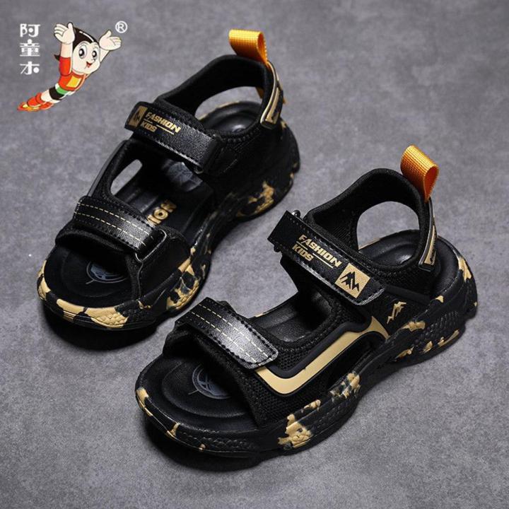 Astro Boy Children's Sandals2023Summer New Boys' Sports Sandals Non-Slip Soft Bottom Middle and Big Children Beach Shoes