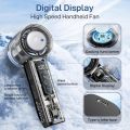 MECH FANS X05 Rechargeable Handheld Mini Fan | 3000mAh Portable Mini Cooling Fan with Digital Display.
