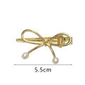 1/2Pcs Y2K Metal Pearl Bow Hairpin Fashion Design Hair Clip for Girls Female Hair Accessories.