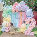 Pastel Balloons Garland Arch Kit Pastel Pink Blue Balloon Kids Birthday Party Decoration Wedding Baby Shower Baptism.