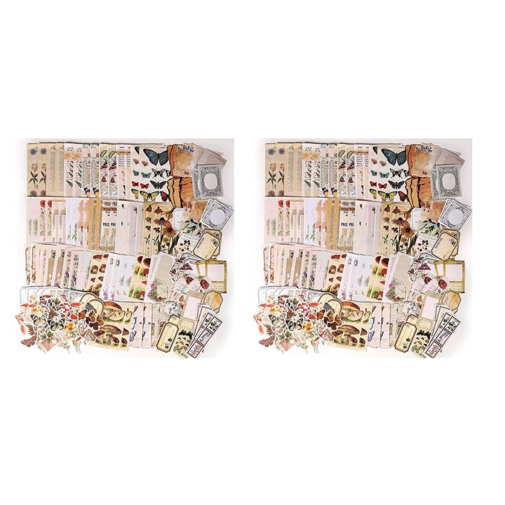 400 Pieces Vintage Scrapbook Supplies Pack for Junk Journal Planners ...