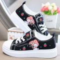 Sanrio Kuromi casual shoes girl canvas shoes my melody spring autumn sports shoes children's soft-soled sneakers skate shoes. 