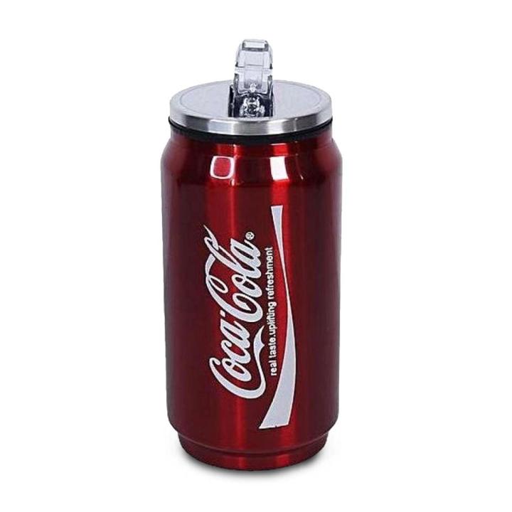 500Ml Stainless Steel Coca Cola Design Water Bottle - Red - Water Bottle