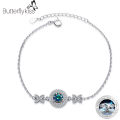 Butterflykiss Luxury Bracelets For Women Bowknot 1CT Moissanite Bracelet On Hand Lady 925 Sterling Silver Fine Jewelry For Girls.