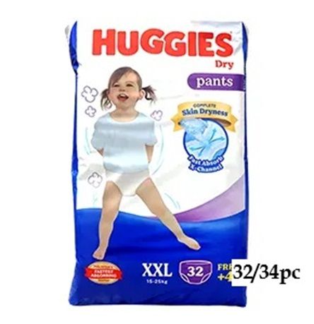 Huggies Dry Pants Baby Diaper Xxl 15-25 Kg