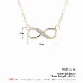 Cxwind-Tiny Infinity Pendant Zircon Necklace for Women, Symbol of Promise, Charm Chain, Best Necklace, Infinite Love. 