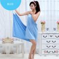 Bathroom Women Bath Towels Wearable Towel Dress Beach Adults Bath Gown SPA Sling Robes Home Nightwear Microfiber Women Bathrobe.