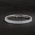 4mm Moissanite Tennis Bracelets for Women 100% 925 Sterling Silver Gemstone Bangle Wedding Sparkles Lab Diamond Bracelet. 