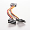 15 Pin SATA Male to SATA Female 1:2 Y Splitter Power Cable. 