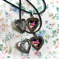 Picture Photo Small Love Heart Locket Necklace Kids Girls/Women Jewelry Gift.