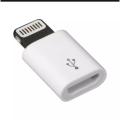 Micro USB to Lightning Adapter Converter - White.
