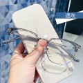 Anti-Blu-ray Myopia Glasses Male Student University Style 2024 New Half Frame Eyebrow Frame Glasses Frame.