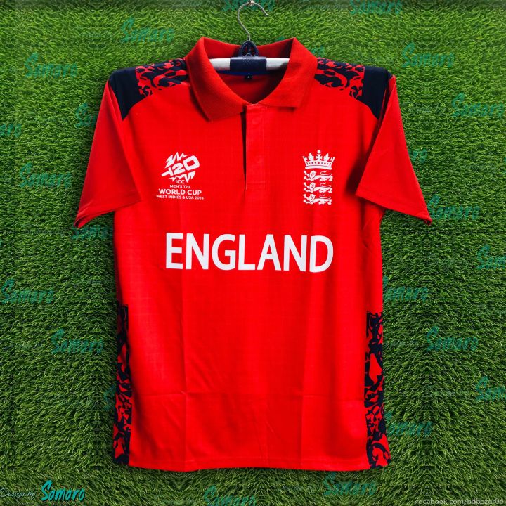 England T20 World Cup Jersey 2026/27 Half Sleeve Coller Polo Cricket Jersey For Men - England Cricket Jersey 2026