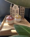 Gypsum made Mushroom pot with Lid, Jewelry jar, Planter, Candle Holder, Home decor, cute gift Mushroom. 