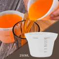 Reusable Silicone Measuring Cup Nonstick Mixing Cup for Acrylic Paint Pouring Cups Epoxy Resin, Casting Molds, Jewelry Making DIY Art Craft - 250ML.